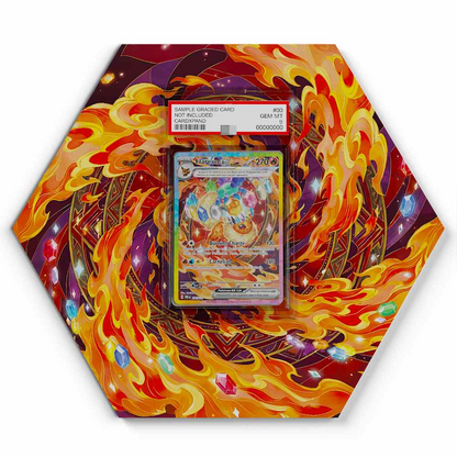 146/131 Flareon EX Pokémon Card Artwork Hexagon Display