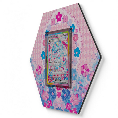 156/131 Sylveon EX Pokémon Card Artwork Hexagon Display