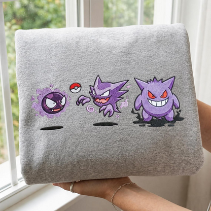 Embroidered Gengar Evolution Sweatshirt