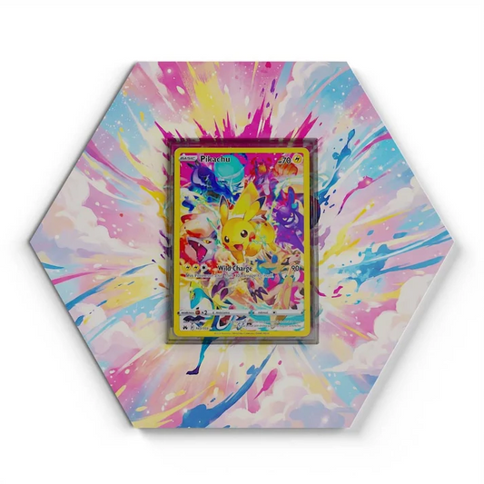 160159 Pikachu  Pokémon Card Artwork Hexagon Display