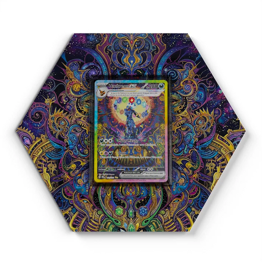 161131 Umbreon EX Pokémon Card Artwork Hexagon Display