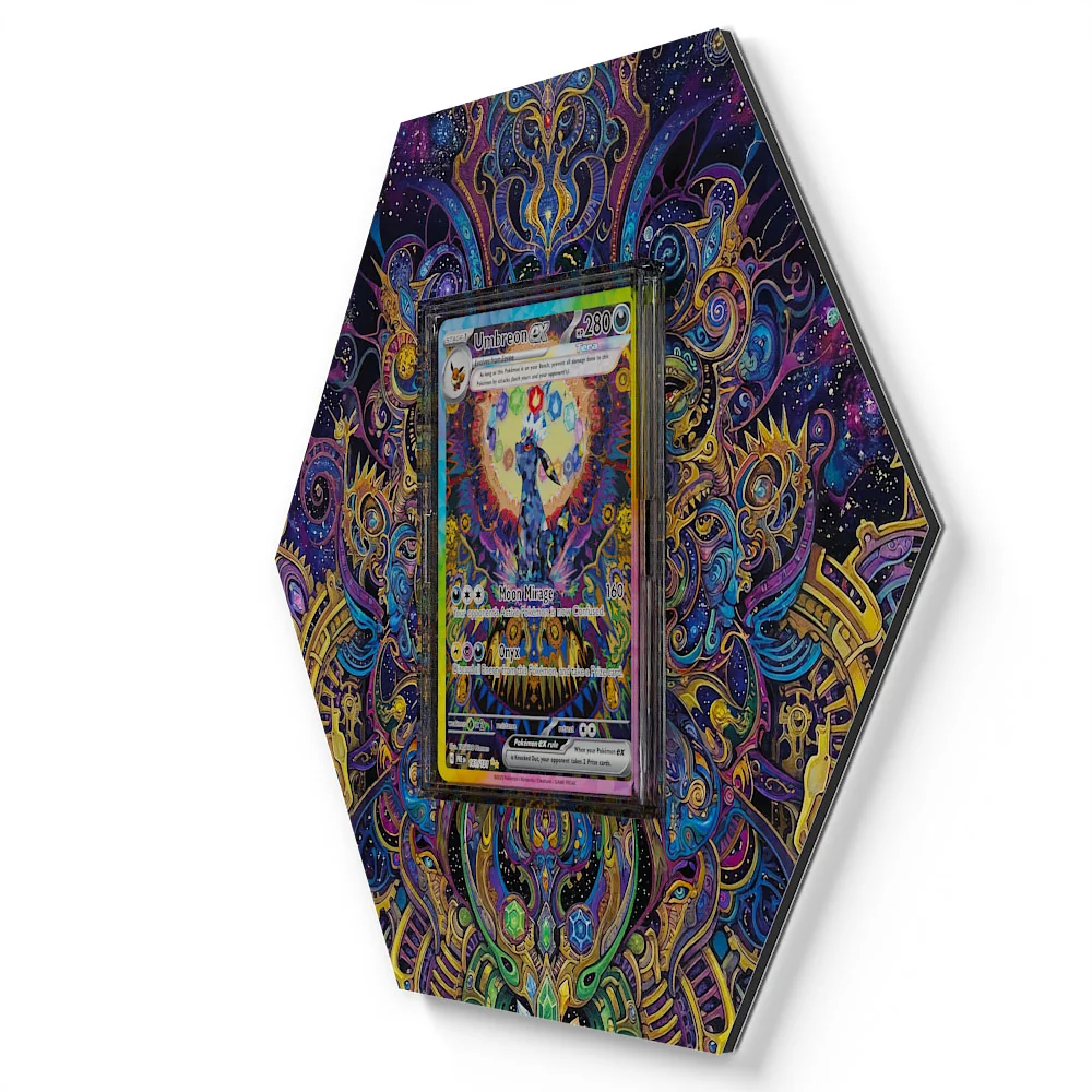 161131 Umbreon EX Pokémon Card Artwork Hexagon Display