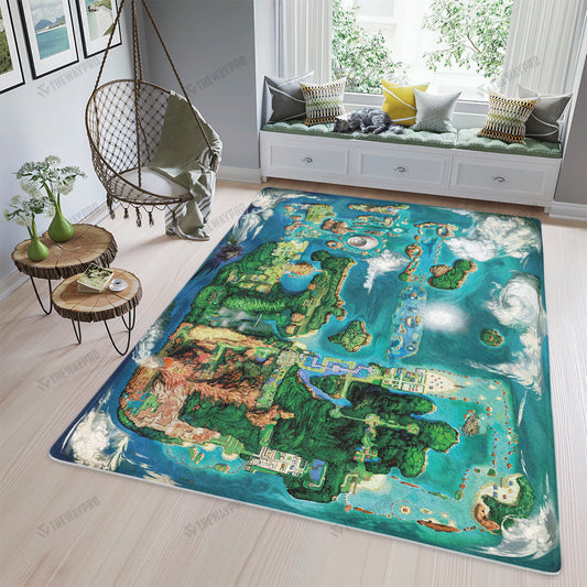 Pkm Oras Hoenn Map Custom Rug Bl2403222