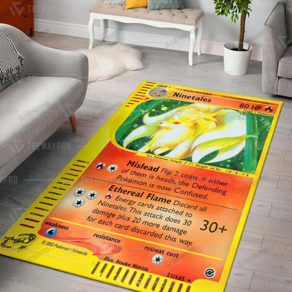 Anime Pkm Ninetales Custom Rug / Small/(36X60)