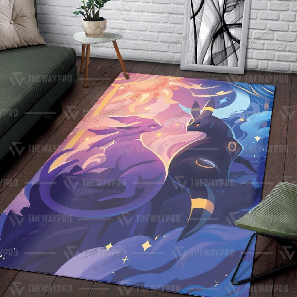 Anime Pkm Umbreon & Espeon Custom Rug / Small/(36X60)