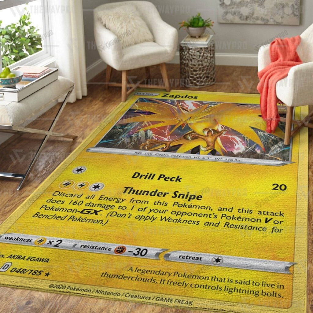 Anime Pkm Zapdos Vivid Voltage Custom Rug