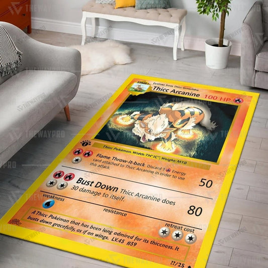 Anime Pkm Thicc Arcanine Custom Rug / Small/(36X60)