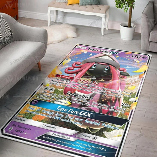 Anime Pkm Tapu Lele Gx Guardians Rising Custom Rug / Small/(36X60)