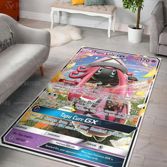 Anime Pkm Tapu Lele Gx Guardians Rising Custom Rug / Small/(36X60)