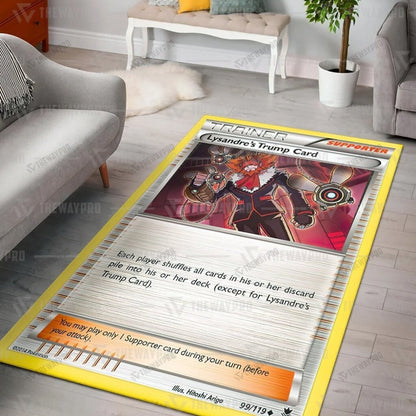 Anime Pkm Lysandres Trump Card Phantom Forces Custom Rug / Small/(36X60)