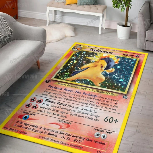 Anime Pkm Typhlosion Custom Rug / Small/(36X60)
