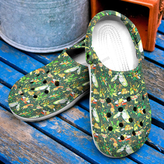 Bug Seamless Pattern Custom Classic Clogs