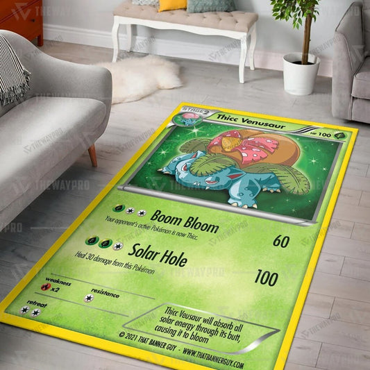 Anime Pkm Thicc Venusaur Custom Rug / Small/(36X60)