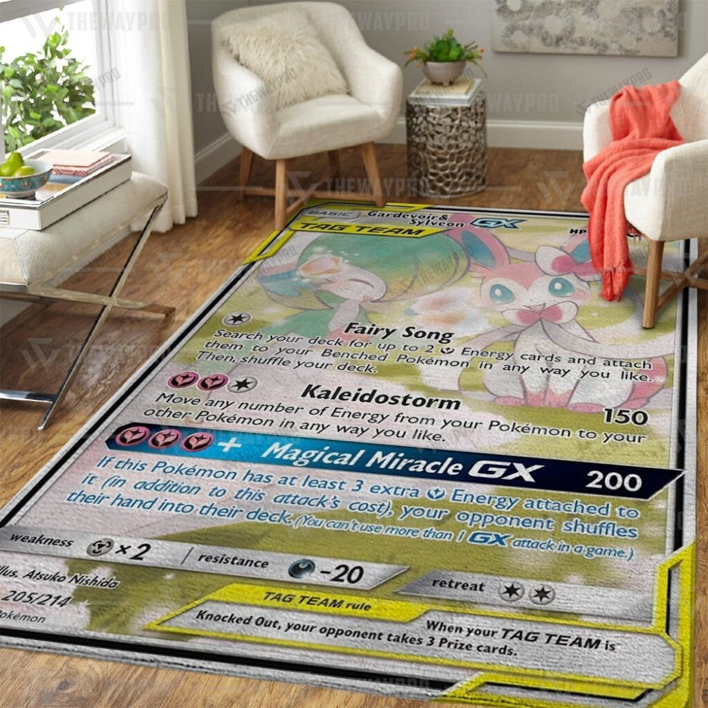 Anime Pkm Gardevoir & Sylveon-Gx Custom Rug