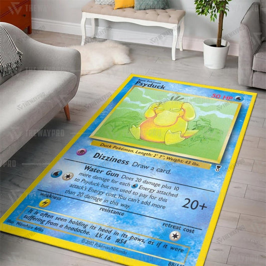 Anime Pkm Psyduck Custom Rug / Small/(36X60)
