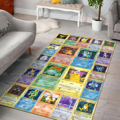 Anime Pkm 1St Edition Cards Custom Rug / Small/(36X60)