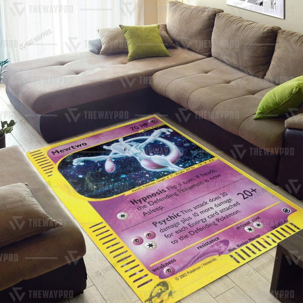 Anime Pkm Mewtwo Expedition Custom Rug