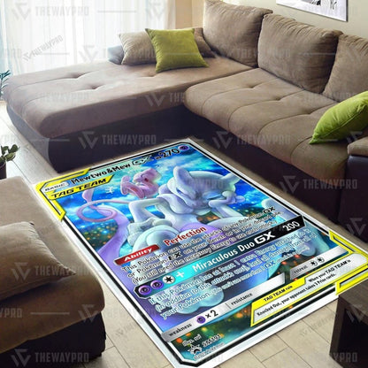 Anime Pkm Mew Two And Custom Rug