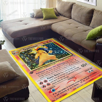 Anime Pkm Typhlosion Custom Rug