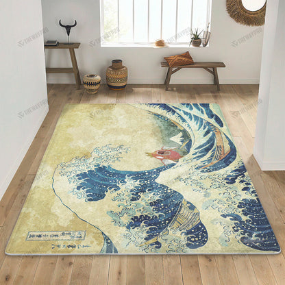 Anime Pkm The Great Wave & Magikarp Custom Rug Bt13042203