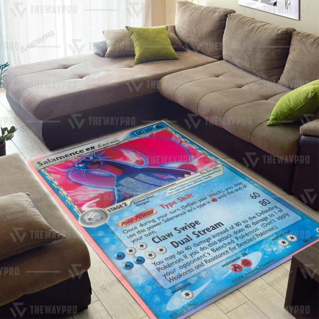Anime Pkm Salamence Ex Custom Rug