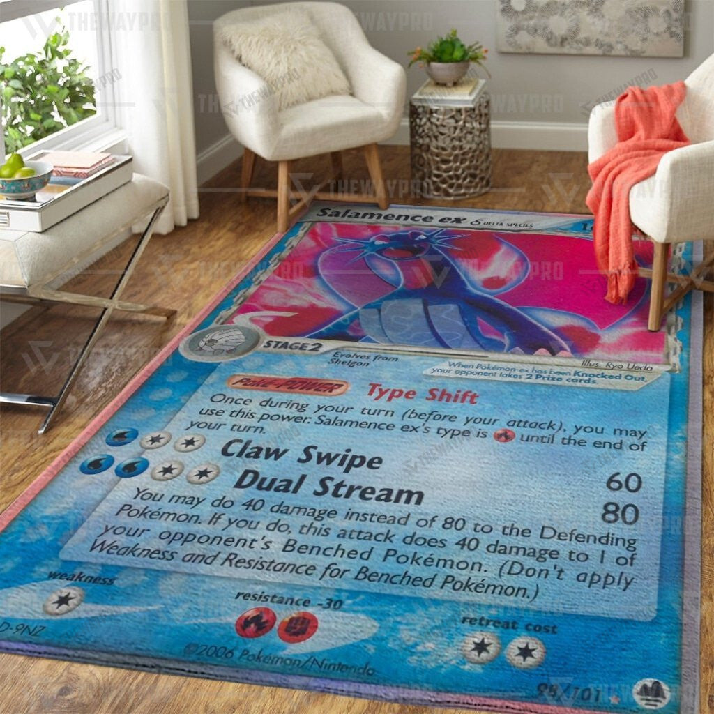 Anime Pkm Salamence Ex Custom Rug