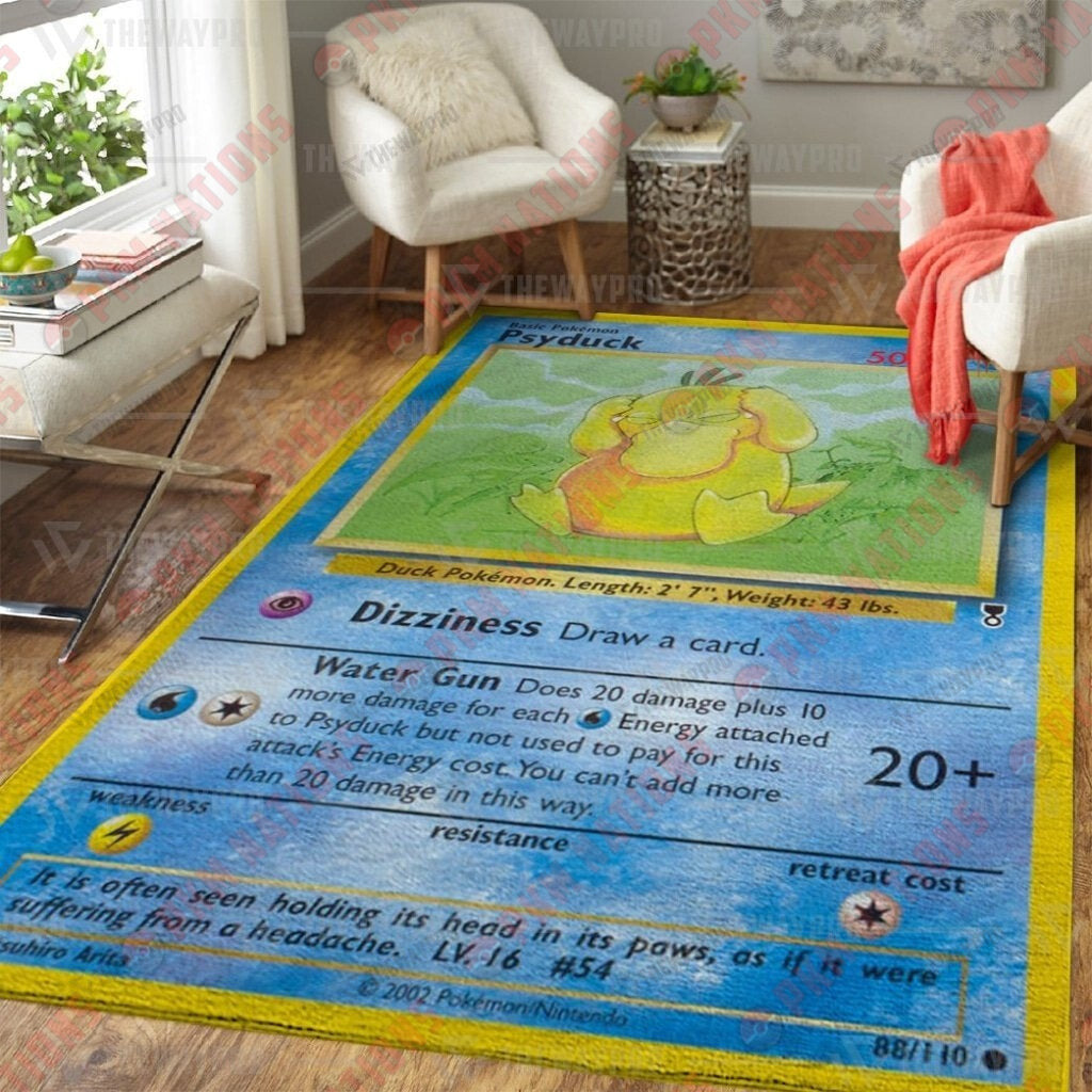 Anime Pkm Psyduck Custom Rug