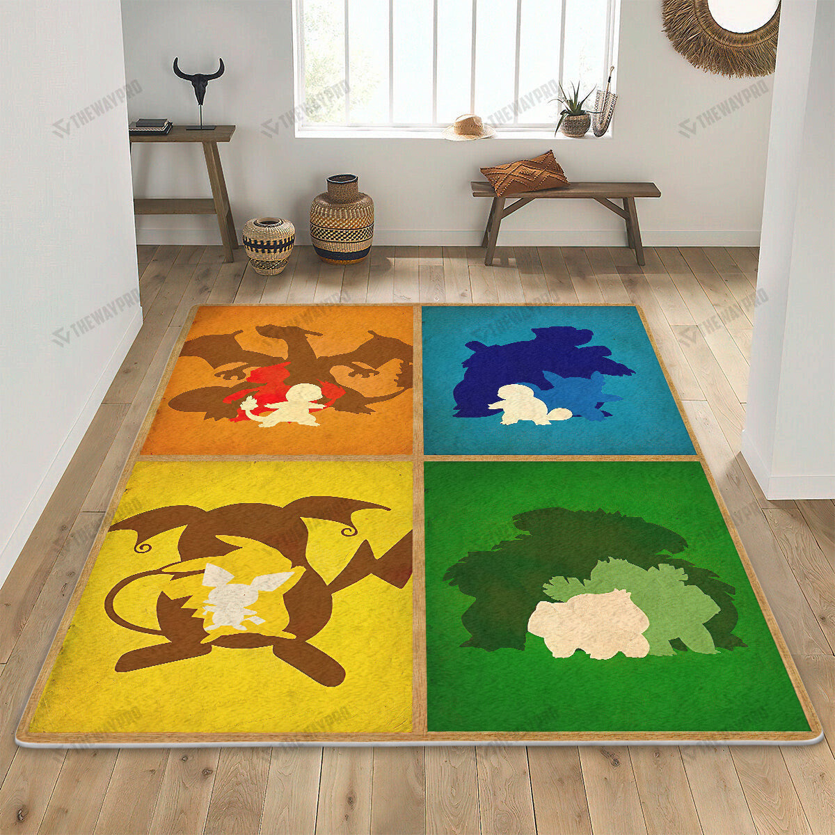 Anime Pkm Charizard - Pikachu Blastoise Venusaur Custom Rug Bl0504227