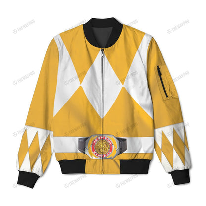 Mighty Morphin Power Rangers Yellow Ranger Custom Bomber Jacket