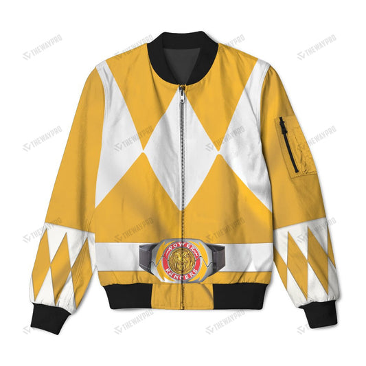 Mighty Morphin Power Rangers Yellow Ranger Custom Bomber Jacket