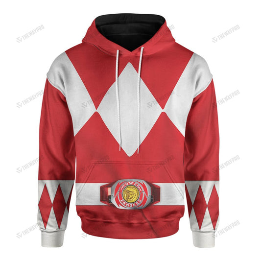 Movie Mighty Morphin Red Power Rangers Custom Hoodie