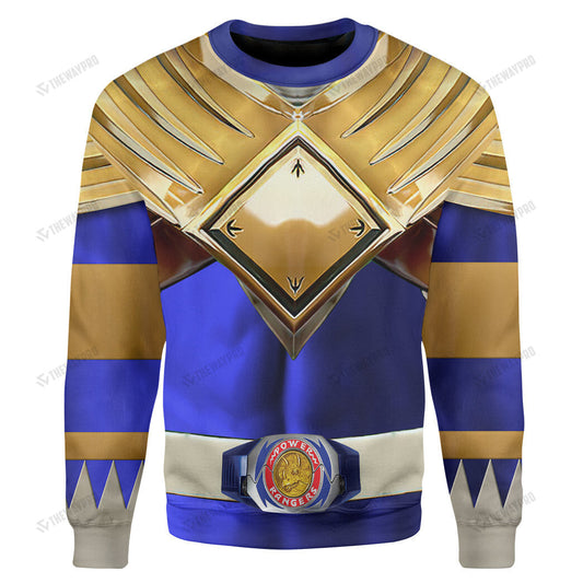 Mighty Morphin Blue Power Rangers Custom Sweatshirt Apparel