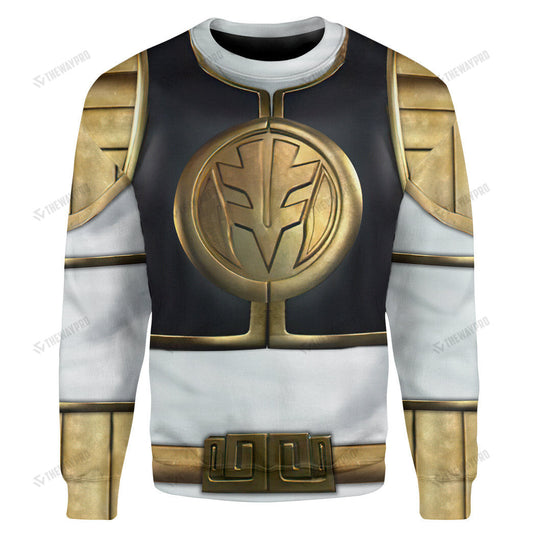 Mighty Morphin White Power Rangers Custom Sweatshirt Apparel