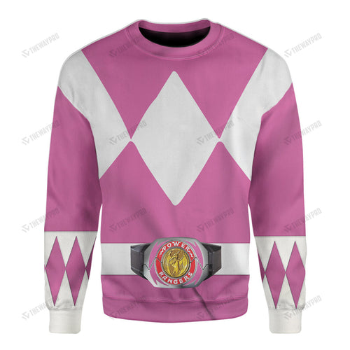 Movie Mighty Morphin Pink Power Rangers Custom Sweatshirt