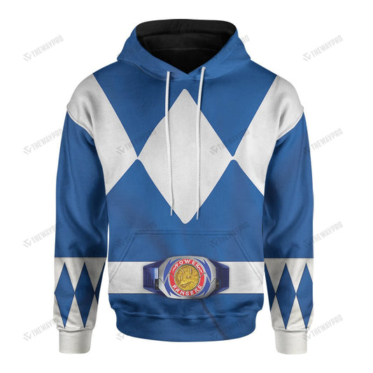 Movie Mighty Morphin Blue Power Rangers Custom Hoodie