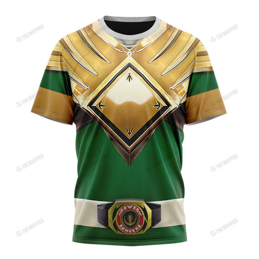 Movie Mighty Morphin Green Power Rangers Custom T-Shirt
