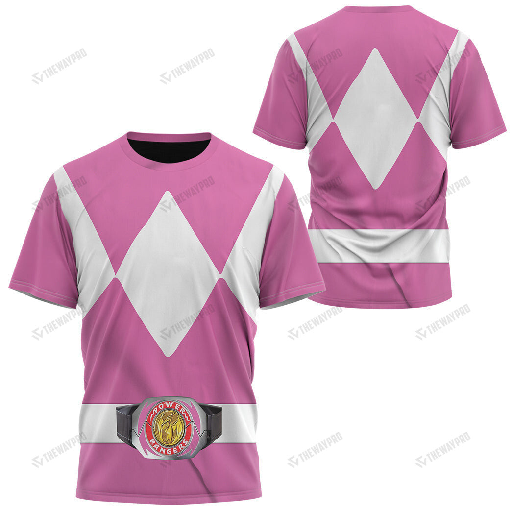 Movie Mighty Morphin Pink Power Rangers Custom T-Shirt
