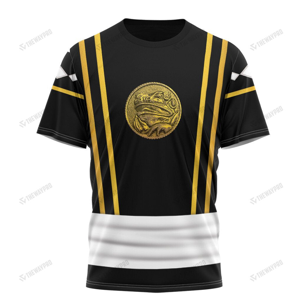 Mighty Morphin Power Ranger Ninja Rangers Black Frog Custom T-Shirt