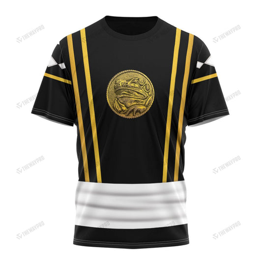 Mighty Morphin Power Ranger Ninja Rangers Black Frog Custom T-Shirt