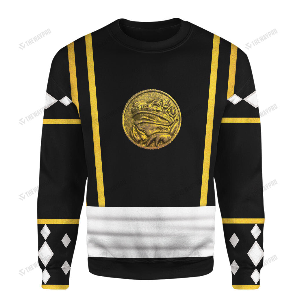 Mighty Morphin Power Ranger Ninja Rangers Black Frog Custom Sweatshirt