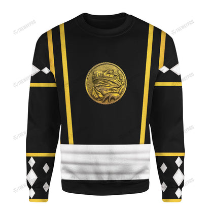 Mighty Morphin Power Ranger Ninja Rangers Black Frog Custom Sweatshirt