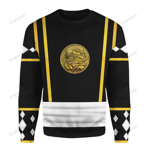 Mighty Morphin Power Ranger Ninja Rangers Black Frog Custom Sweatshirt