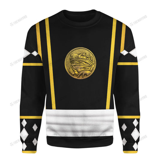 Mighty Morphin Power Ranger Ninja Rangers Black Frog Custom Sweatshirt