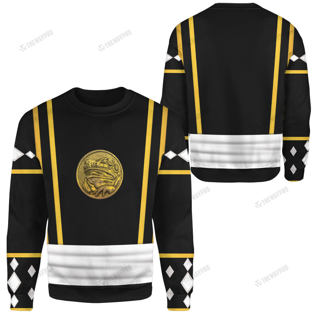 Mighty Morphin Power Ranger Ninja Rangers Black Frog Custom Sweatshirt