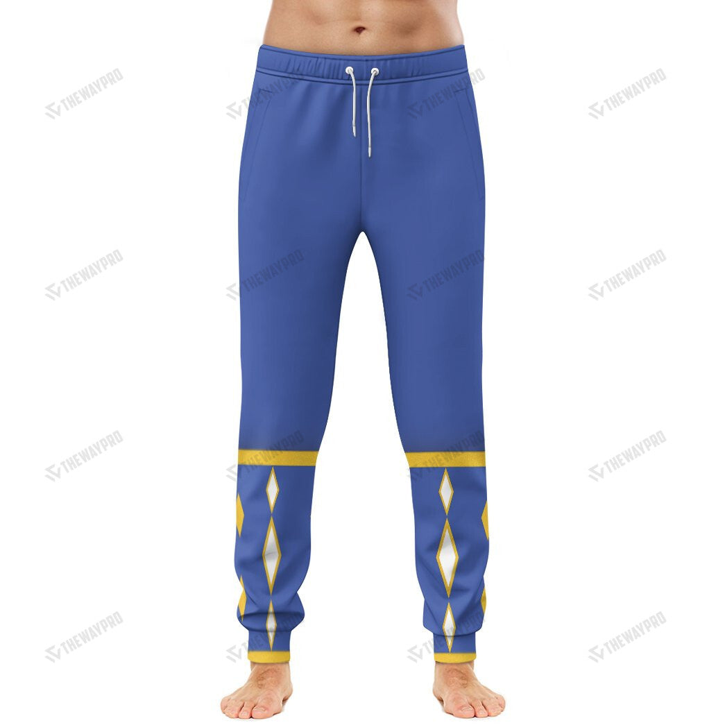 Mighty Morphin Power Ranger Ninja Rangers Blue Wolf Custom Sweatpants