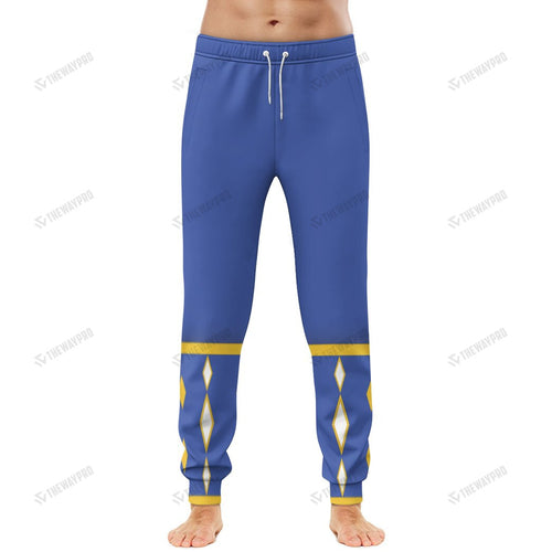 Mighty Morphin Power Ranger Ninja Rangers Blue Wolf Custom Sweatpants