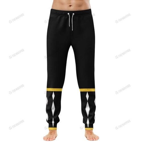 Mighty Morphin Power Ranger Ninja Rangers Black Frog Custom Sweatpants