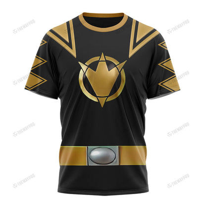 Dino Thunder Black Power Rangers Custom T-Shirt