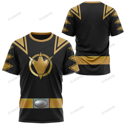 Dino Thunder Black Power Rangers Custom T-Shirt
