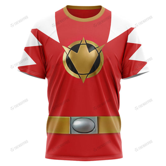 Dino Thunder Red Power Rangers Custom T-Shirt